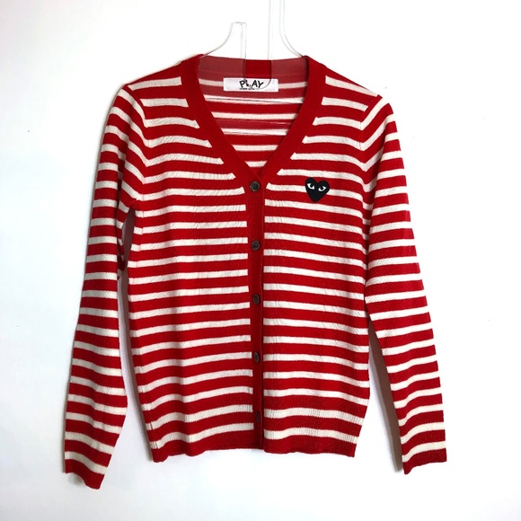 red striped cardigan